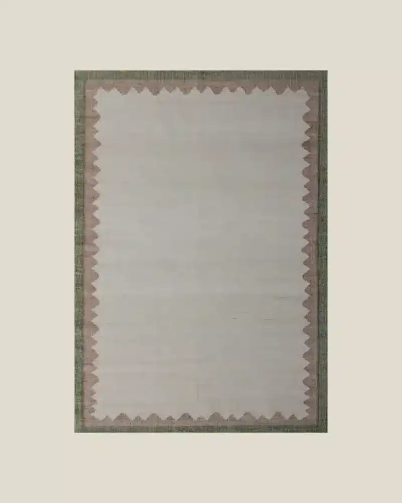 Florence Pink & Green Jute Rug handwoven natural fibre rug